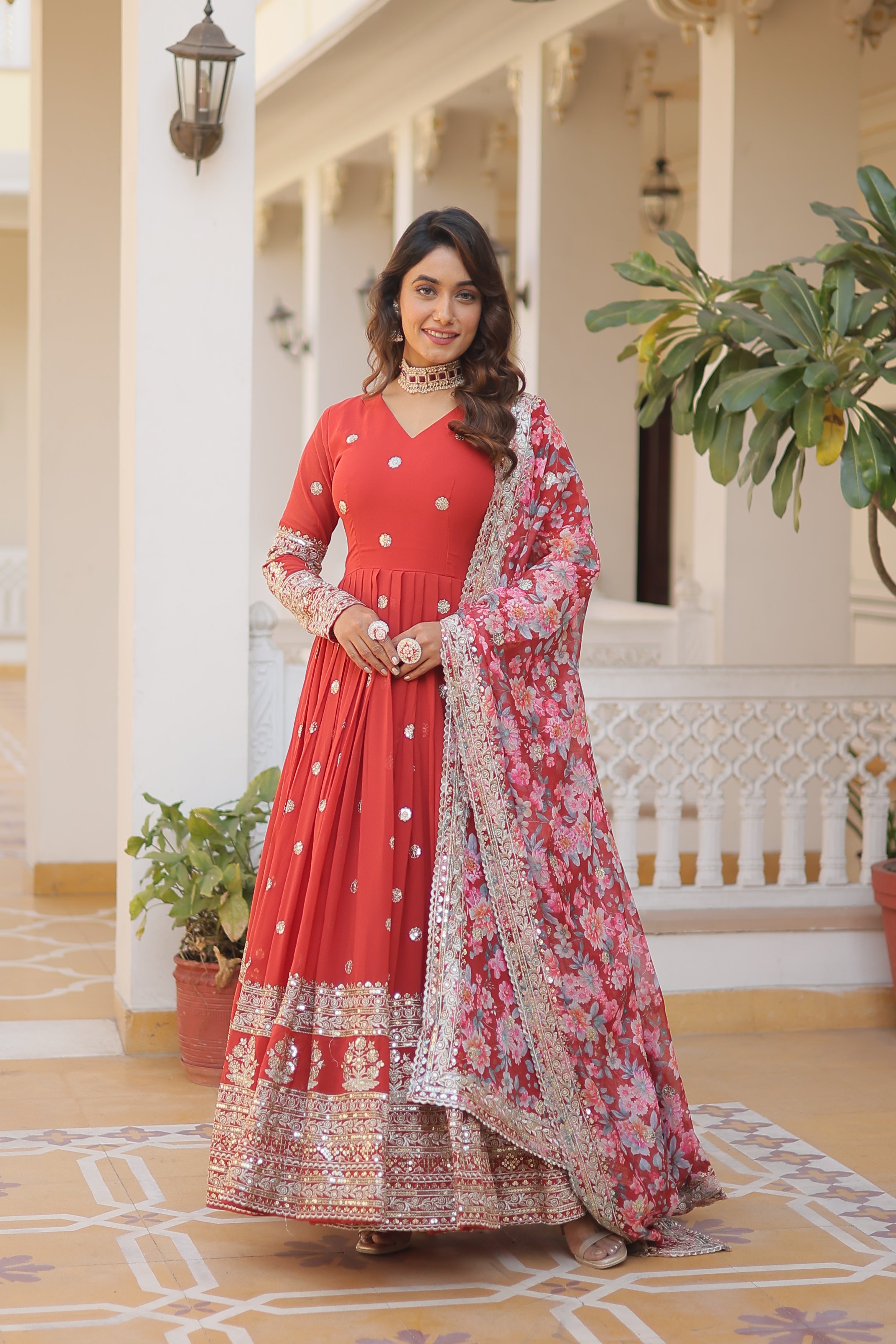 Premium Gown With Dupatta Set