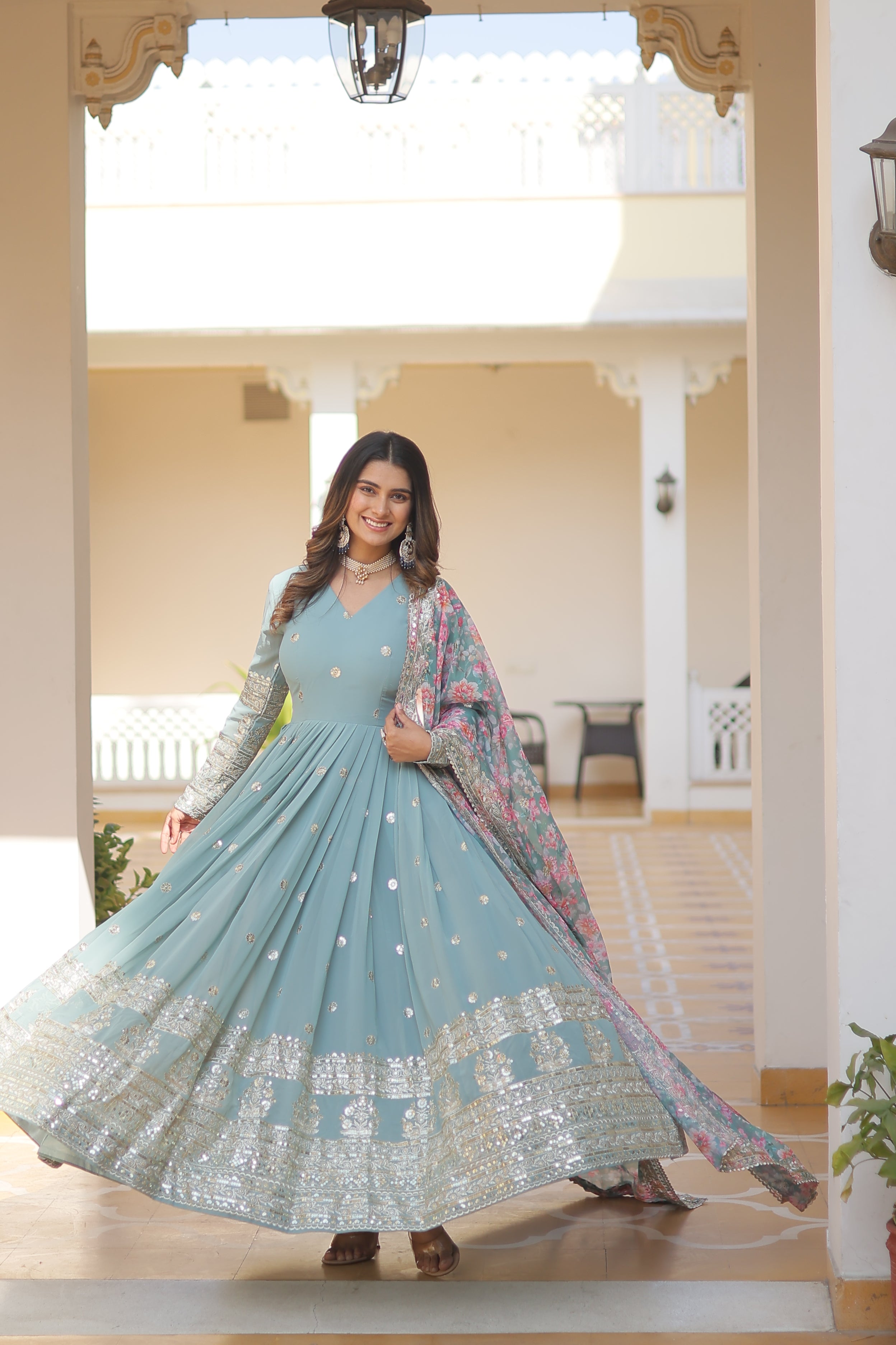 Premium Gown With Dupatta Set