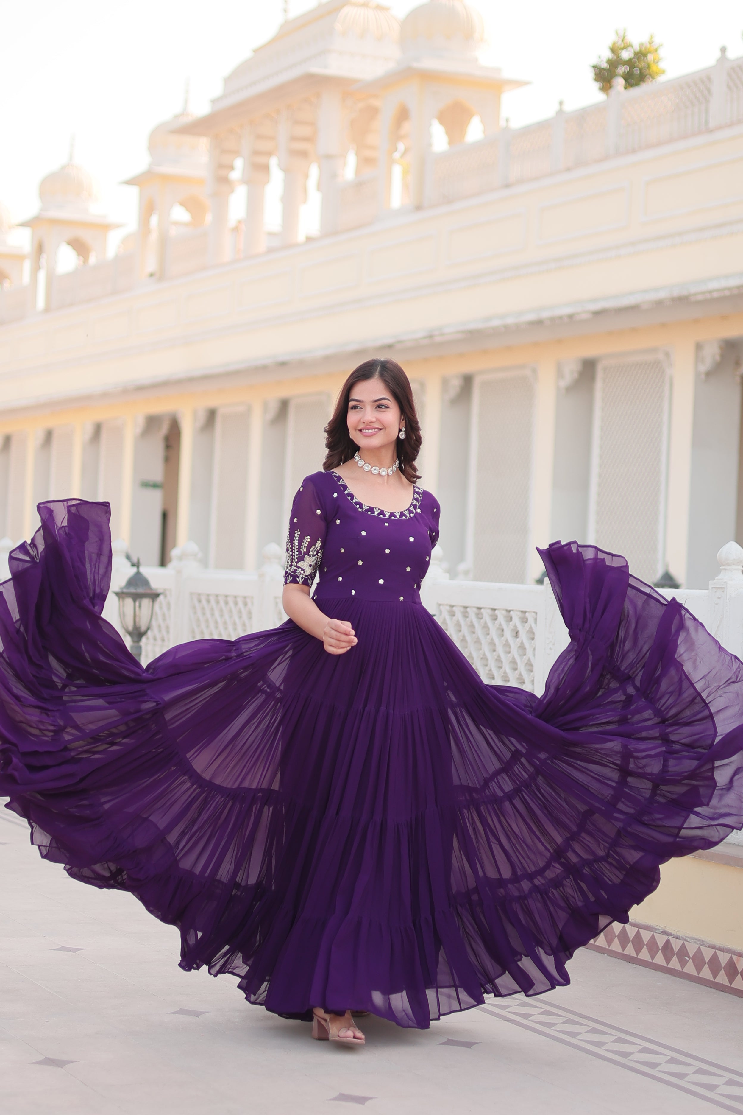 Beautiful Designer Zari Gown