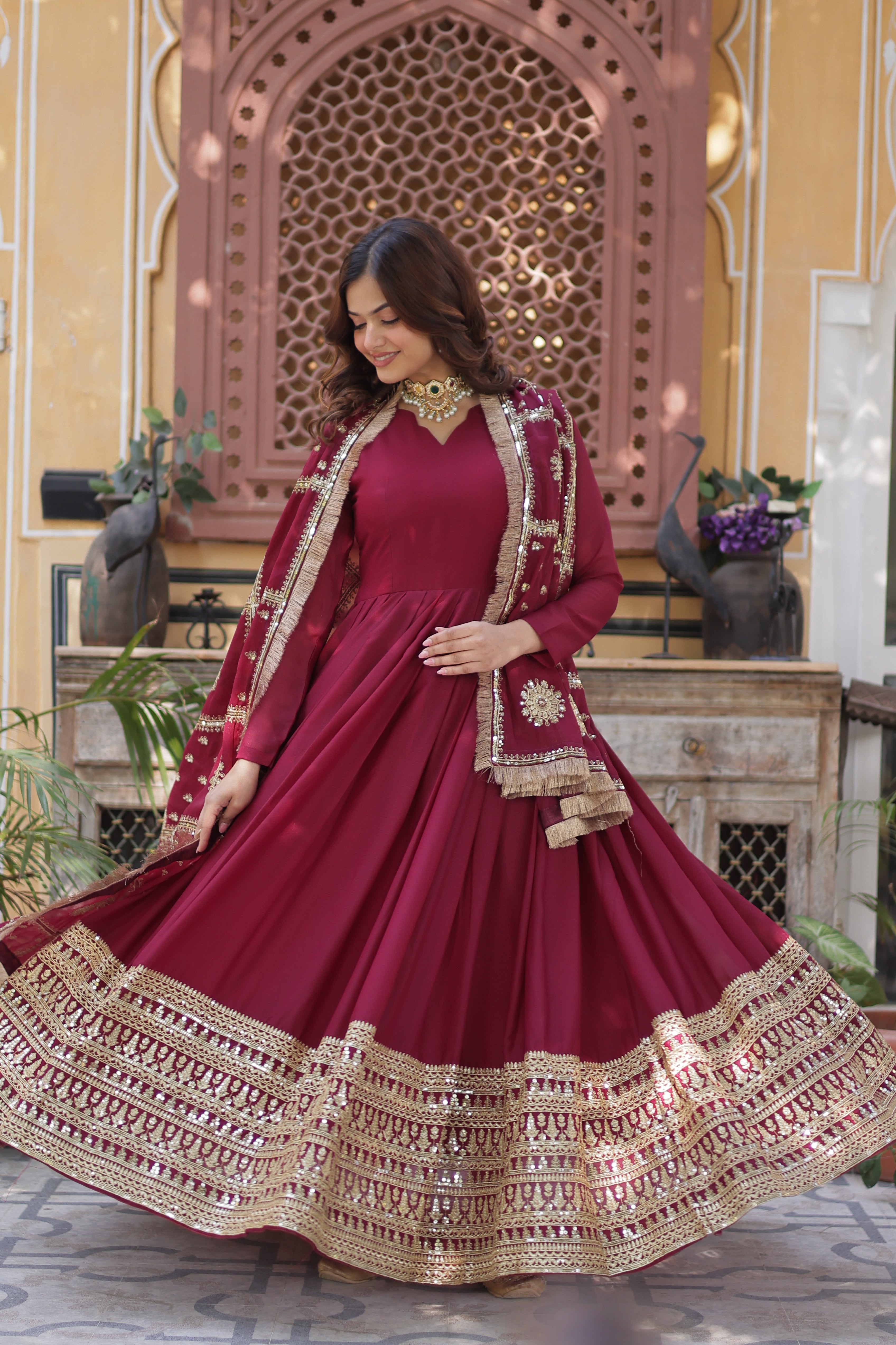 Premium Readymade Flared Gown