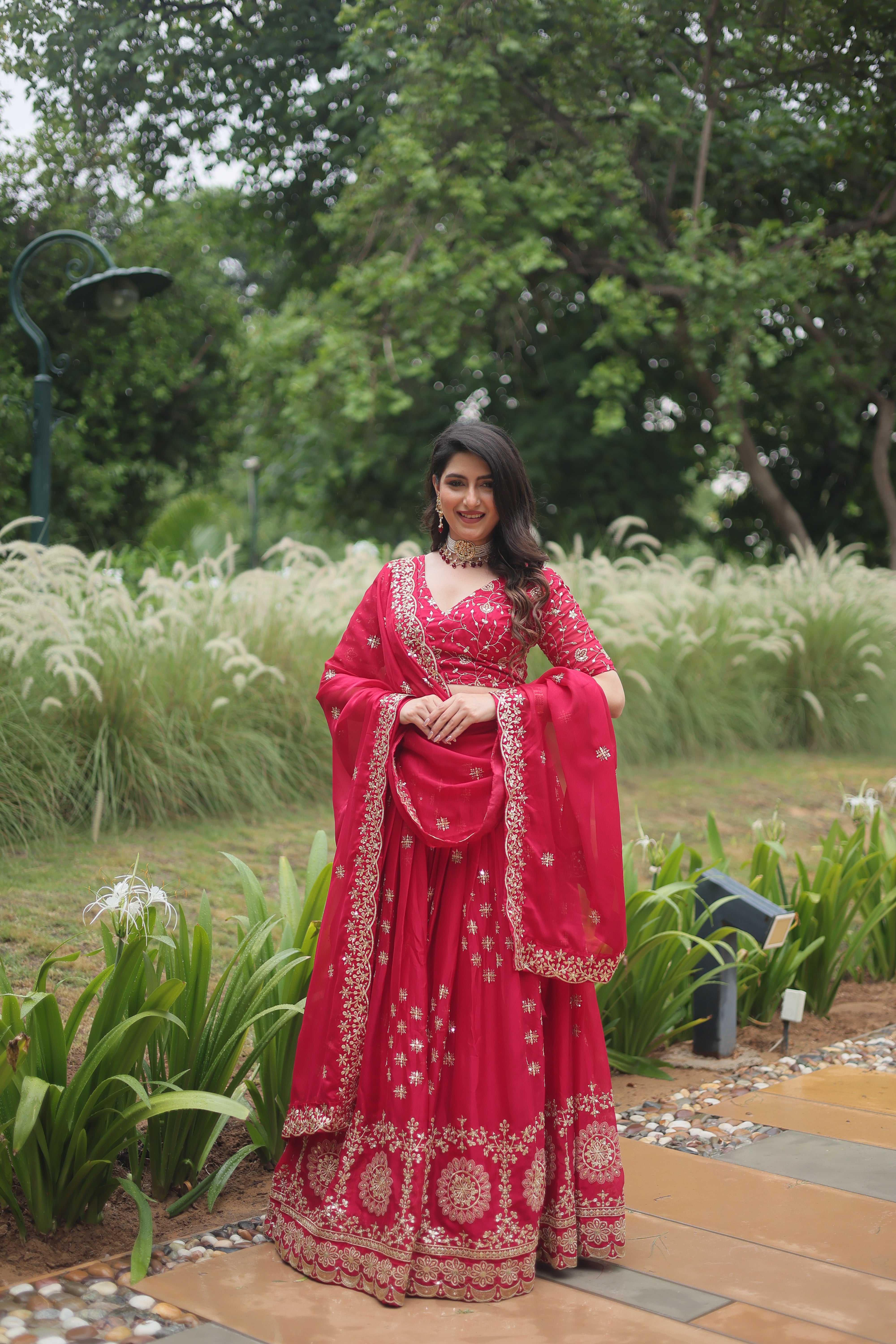 Beautiful Designer Lehenga Set Made with  Rangoli Silk