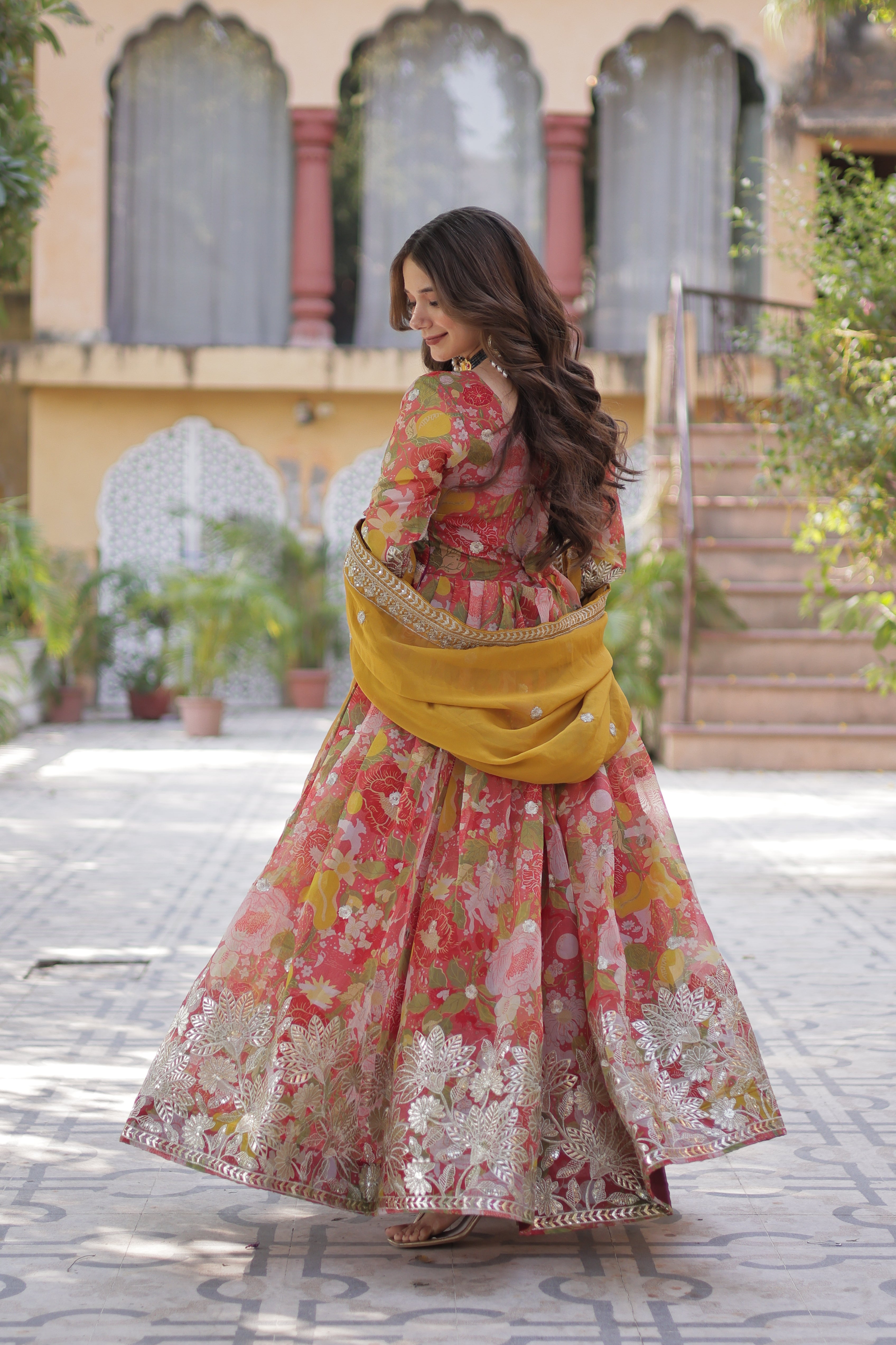 PREMIUM READYMADE ALIA CUT GOWN WITH DUPATTA SET