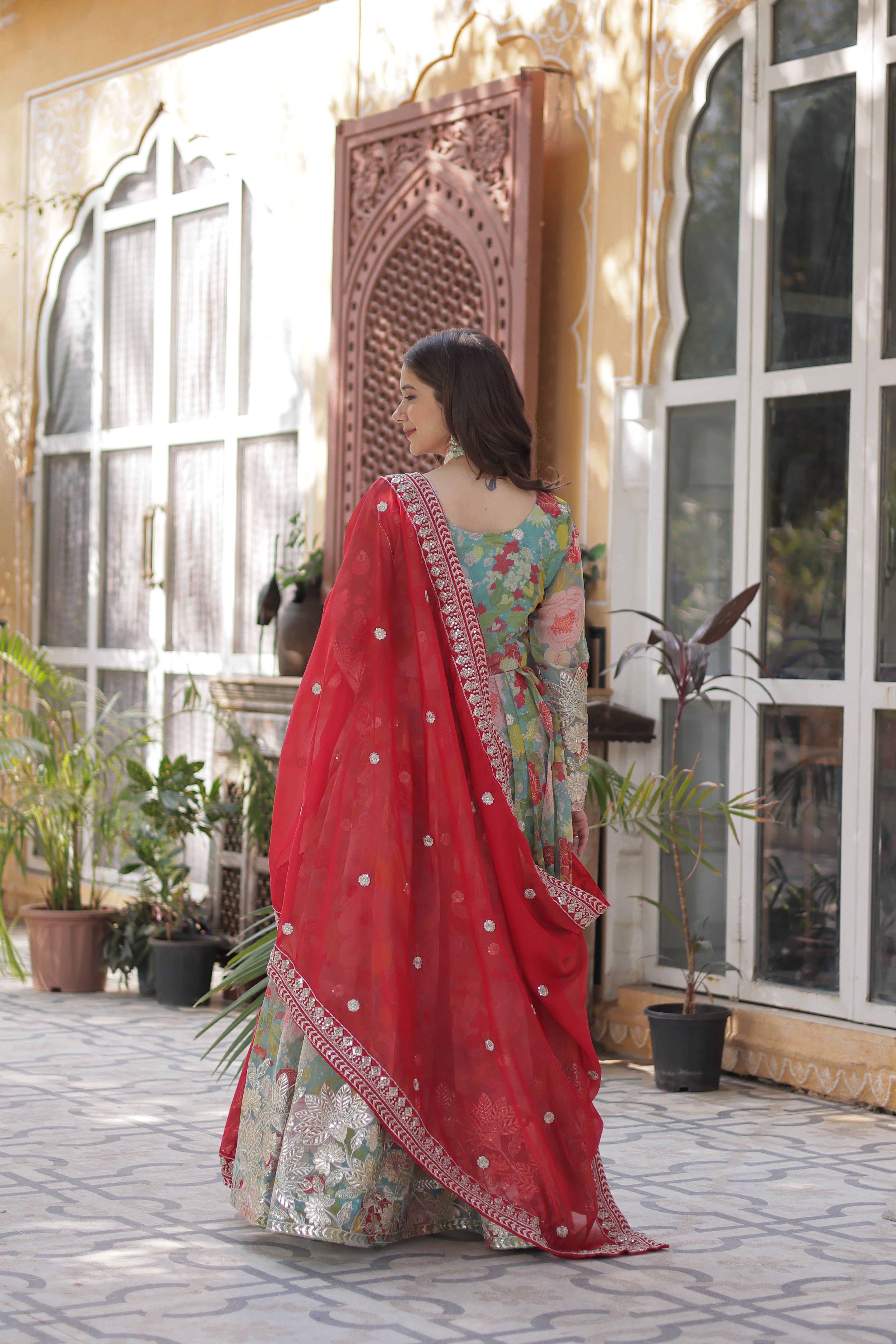 PREMIUM READYMADE ALIA CUT GOWN WITH DUPATTA SET
