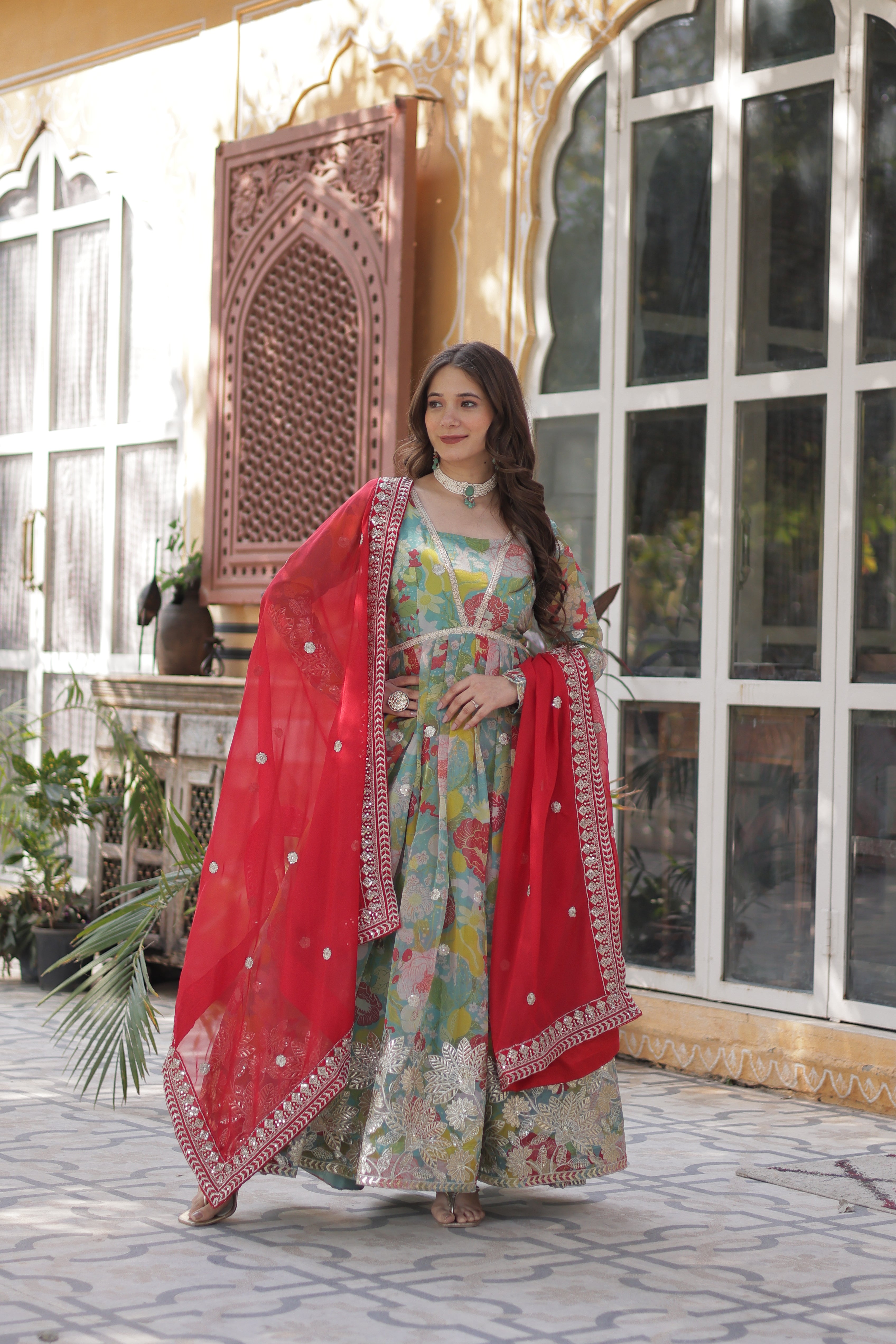 PREMIUM READYMADE ALIA CUT GOWN WITH DUPATTA SET