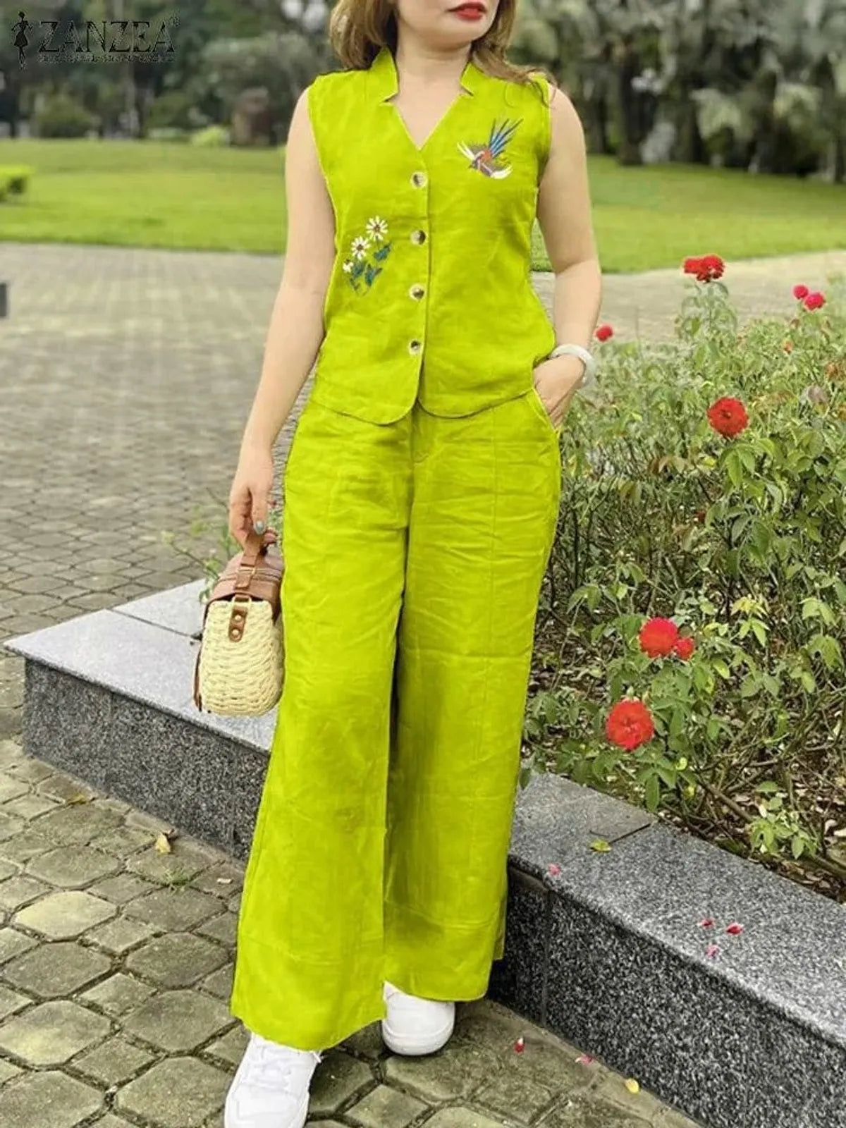 Sleeveless Embroidered Co-ord sets