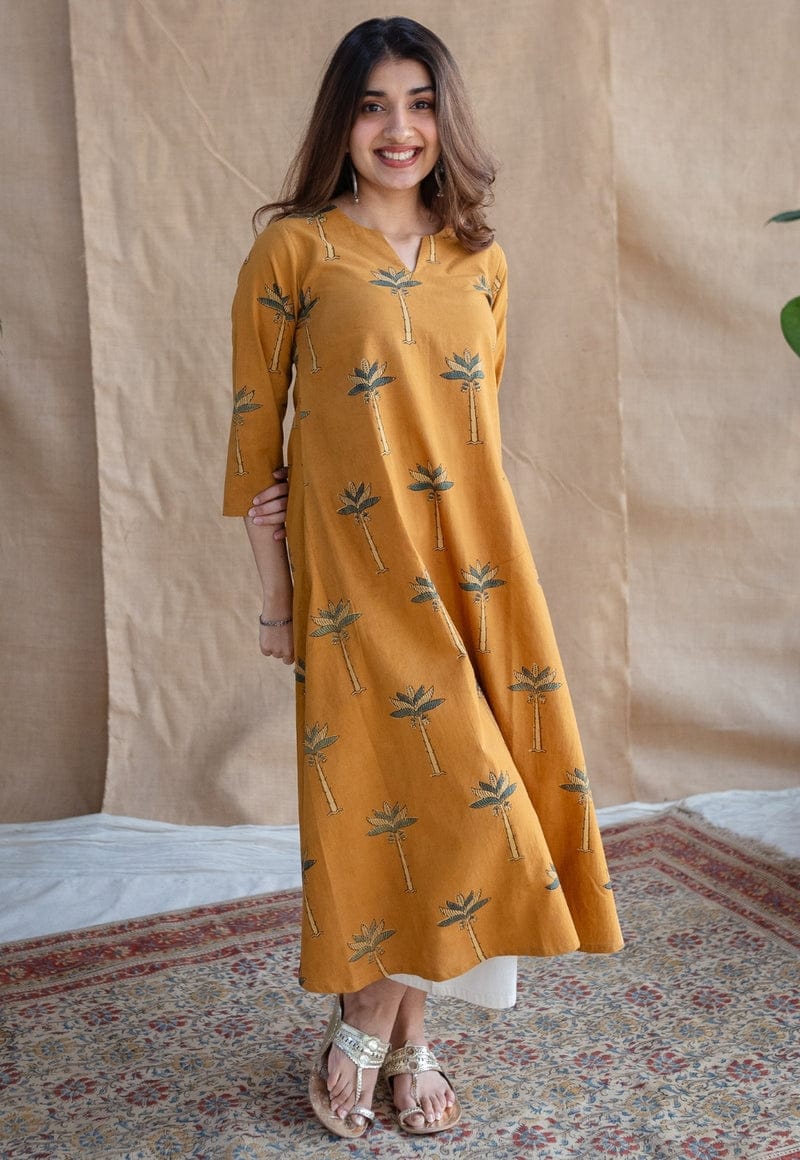 Women Yellow Cotton Co-Ord set