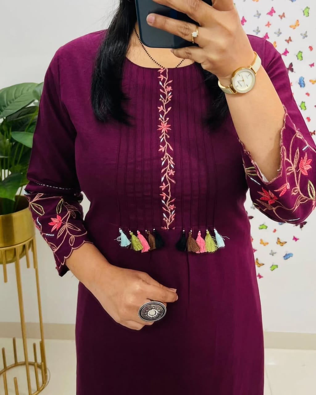 Embroidery kurta set, cotton kurta set, Muktanshh 