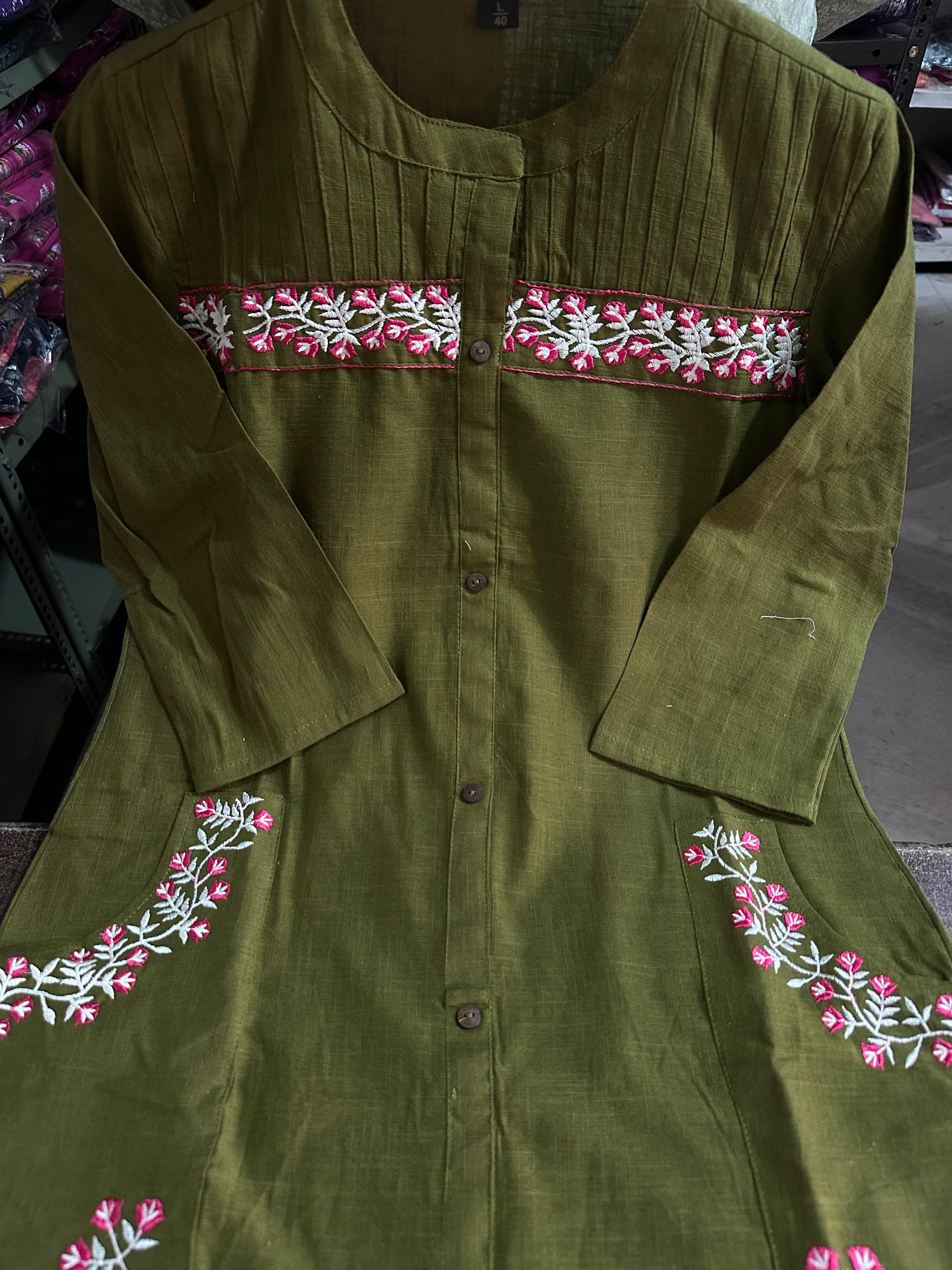 Kurta set, cotton embroidered kurta set, Muktanshh 