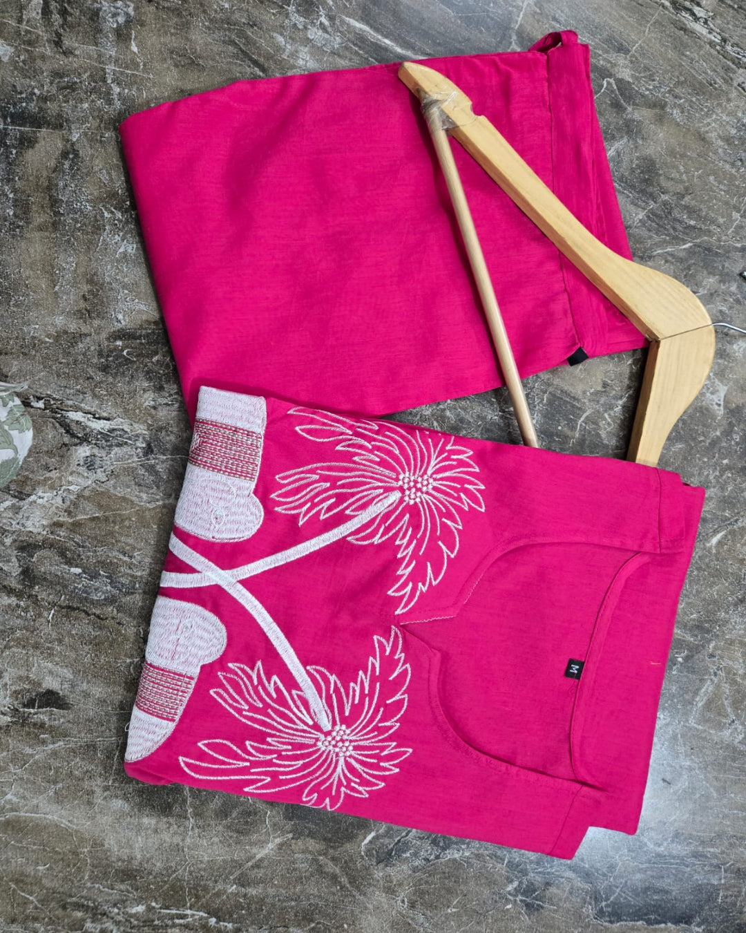 Beautiful Long Slit Cotton Kurta Pant Set