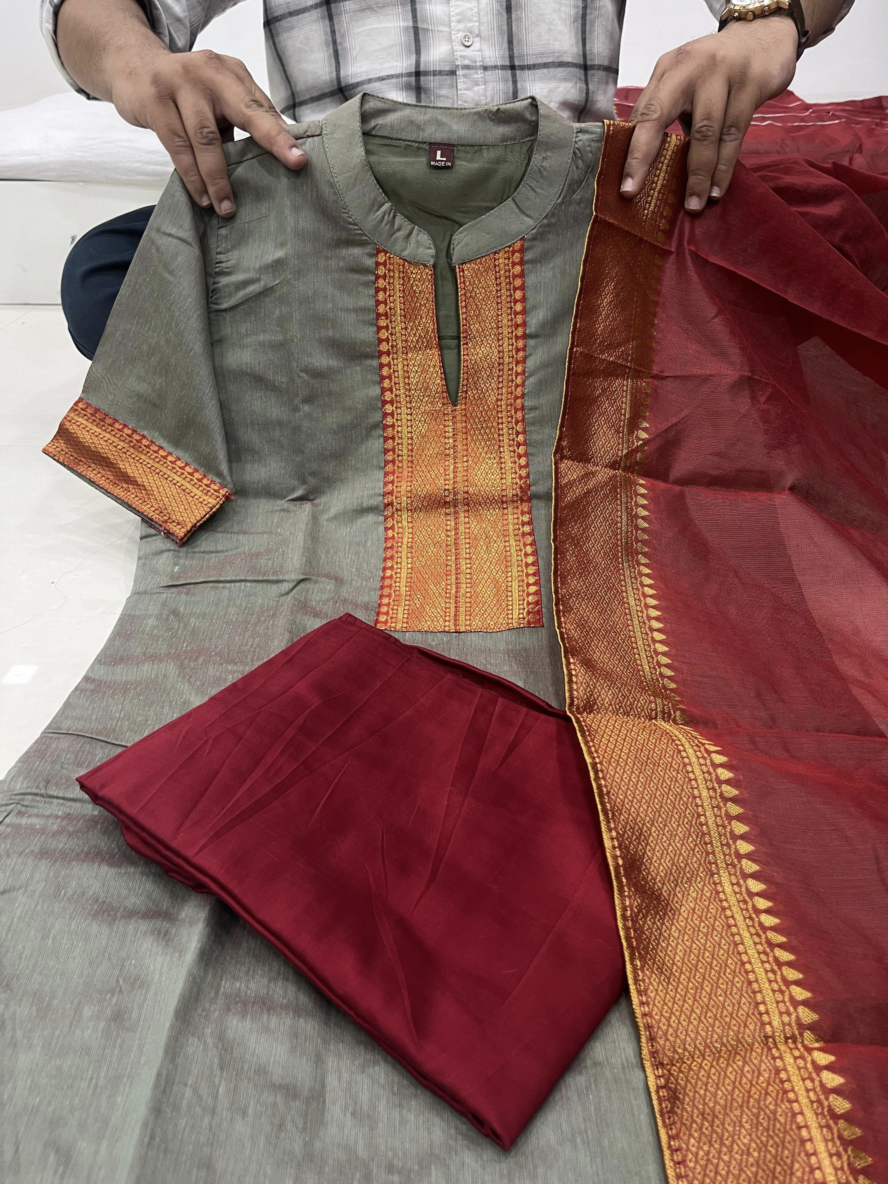 Beautiful Kanchi Cotton Suit Set