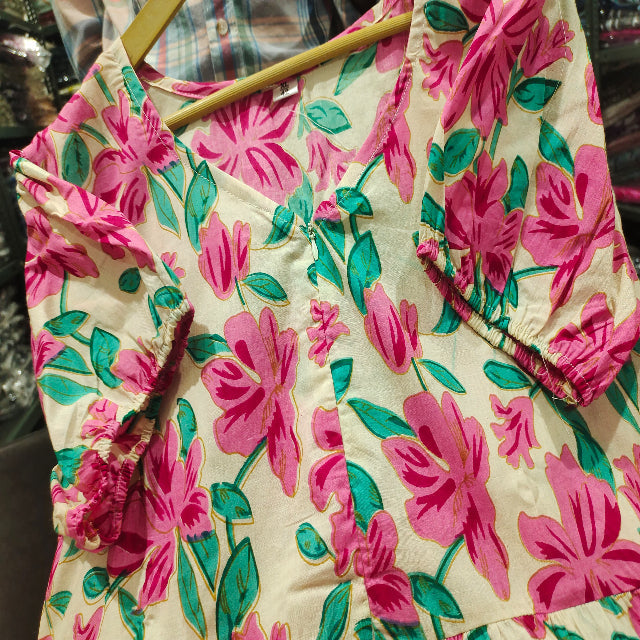 Beautiful Multi Color Cotton Midi Dress