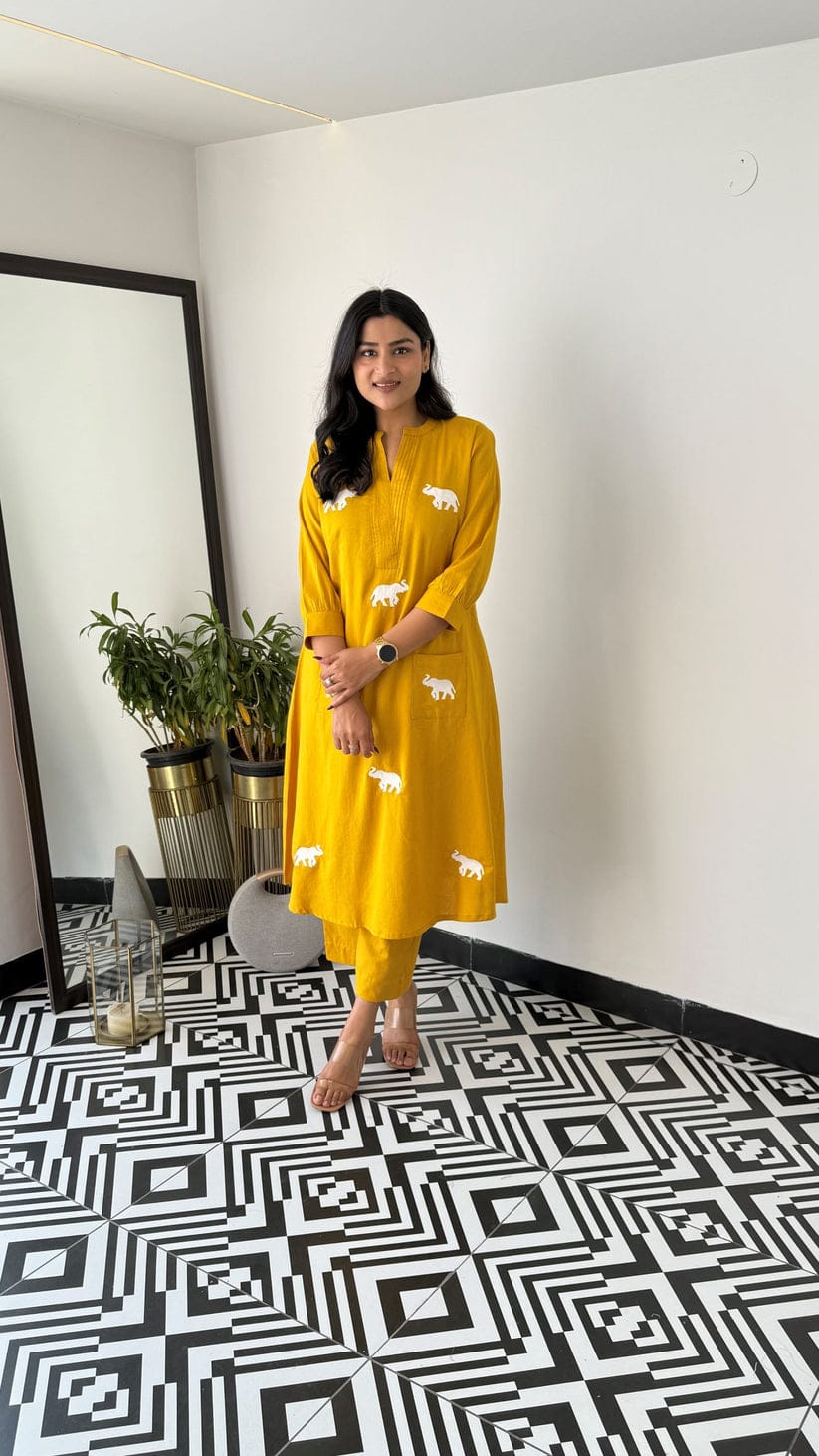 Cotton kurta pant set for women