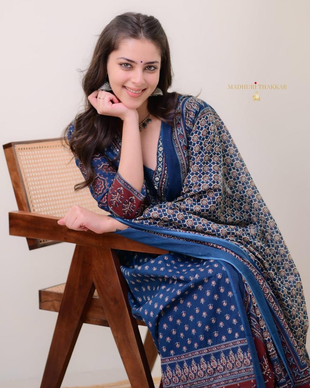 Women's Cotton Printed A Line Premium Kurti with Pant and Dupatta Set