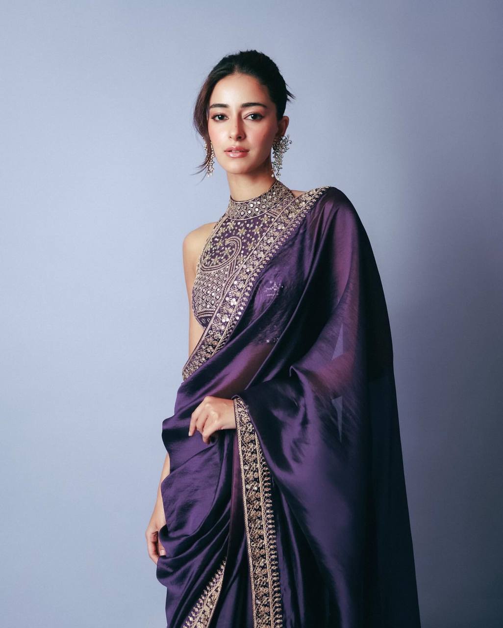 Delicately Handcrafted Sequins Work Saree