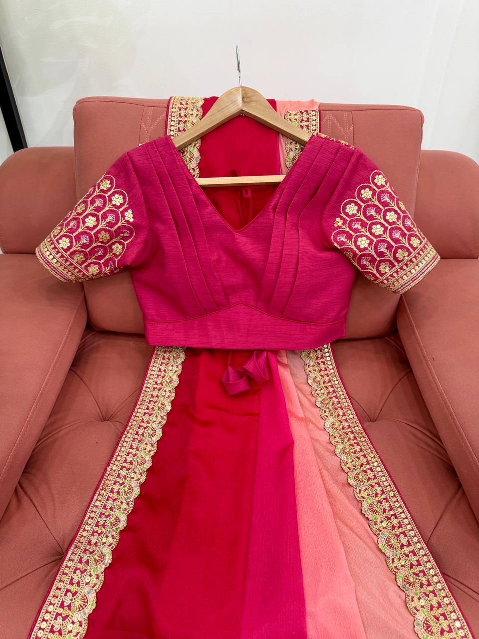 Pure Elegant Sequence Work Saree