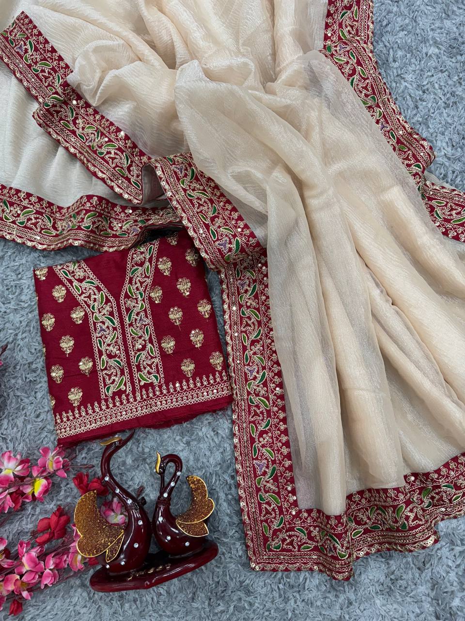 Exclusive Designer Sequins Saree